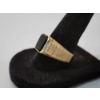 Image 2 : 10K Gold Ring With Onyx-Black Stone - Size 9 - TW: 4.4g