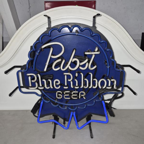 PABST BLUE RIBBON BEER / BAR NEON SIGN - 22 X 22 iNCH - NON WORKING NEED TRANSFORMER