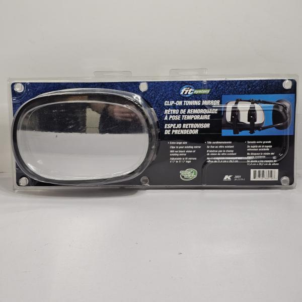 Fit System 3891 Deluxe Universal Clip-On Towing Mirror - New In Box