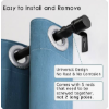 Image 4 : Black Thermal Door Curtain and Black Curtain Rod Set