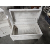 Image 8 : Lot of White Wicker Decorative Furniture & Home Items