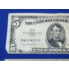 Image 2 : x2 United States Blue Seal $5 Silver Certificates: Series 1953 A - FV: $10.00