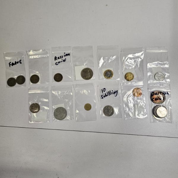 Collection of Sorted World Coins from Several European Countries, from the mid-to-late 20th Century