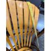 Image 7 : Rustic hickory rocking chair featuring a slatted oak seat and backrest - 46 inches tall