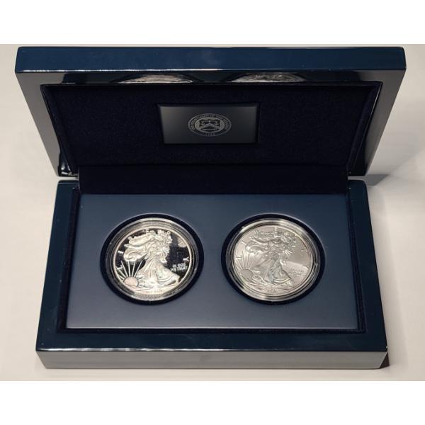 U.S Mint 2016 West Point 30th Anniversary 1 oz .999 Fine Silver Eagle 2 Coin Set 