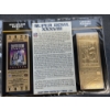 Image 1 : Authentic 2004 Super Bowl XXXVIII NFL Football Ticket & 24K Gold Plated Ticket - Mint Condition