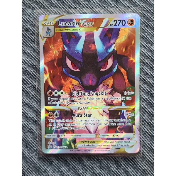 Lucario V Star Black Star Promo SWSH291 Holo Rare Pokemon Trading Card - Near Mint 