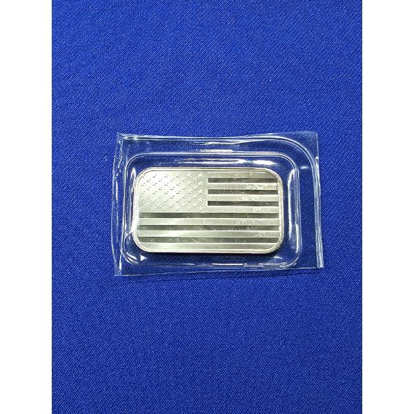 American Flag Silver Bar - 1 oz .999 Fine Silver - Beautiful Piece!
