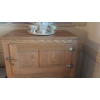 Image 2 : RARE - In Excellent Condition... Antique Oak Kitchen Galvanized Lined Ice Box 