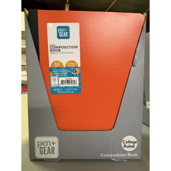 Brand New - 16 Orange Pen Gear College Ruled Composition Notebooks