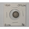 Image 1 : 1900 Ceylon Queen Victoria 80% Silver Coin - ASW: 0.03oz