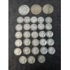Image 1 : (3) Half Dollars (1) Kennedy, (2) Walking Liberties, (28) Mercury Dimes - all 90% Silver Coins