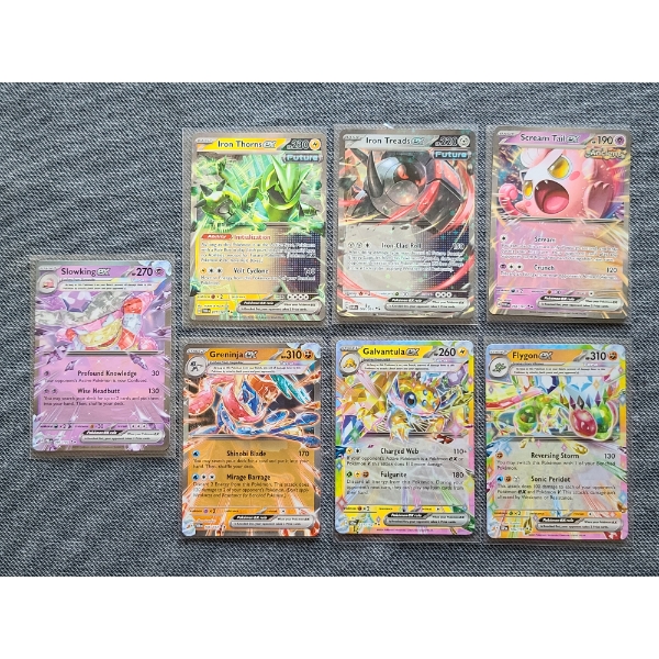 Seven Holo Rare Near Mint Pokemon Ex Trading Cards Including Greninja, Slowking & More! 