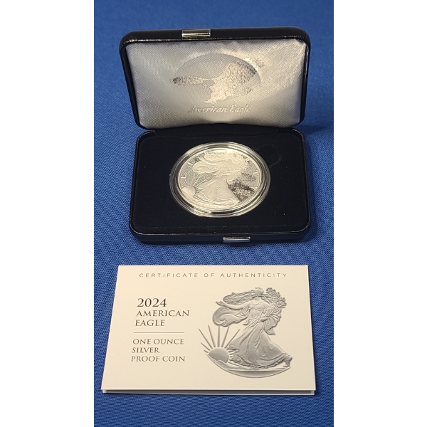 United States Mint 2024-W 1 0z Fine Silver American Eagle Proof Dollar