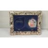 Image 1 : U.S 2000 Colorized 1 Oz .999 Fine Silver American Eagle In 2 Coin Display Frame - See Description