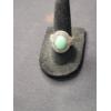 Image 5 : Beautiful Sterling Silver Opal Shaped Jade Ring - Size 7 - 10.1 Grams