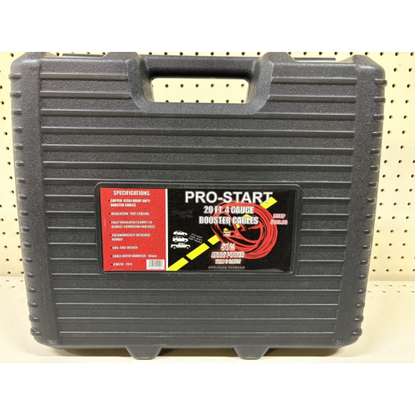 Pro Start 20 Feet 4 Guage Booster Cables - Brand New