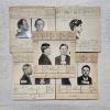 Image 1 : INTERESTING!!! Collection of 5 Antique MUGSHOT Bertillon Criminal Booking Sheets