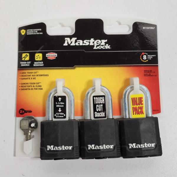 Master Lock Magnum 1-7/8 In. Covered Laminated Steel Padlock 3-Pack