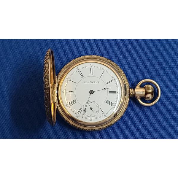 Antique Trenton Watch Co. Model 2 Size 18 7 Jewel Pocket Watch With Hunter Case - Working Condition