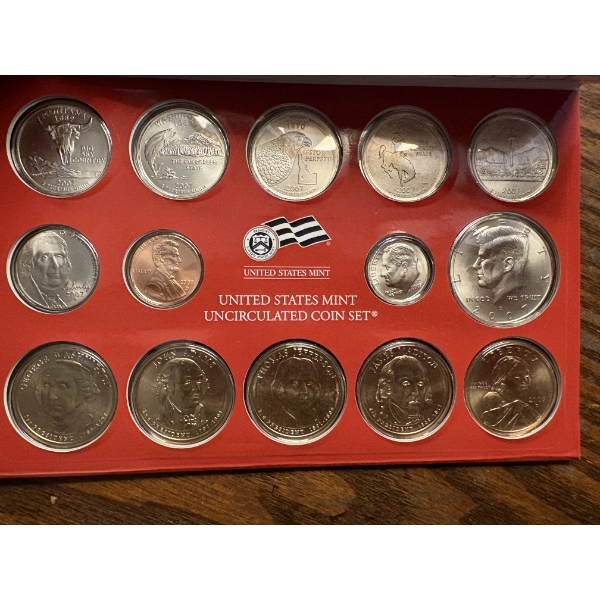 2007 U.S. Mint UNC Coin Sets - FV $13.82 (2 sets) - Includes Certificate of Authenticity - 