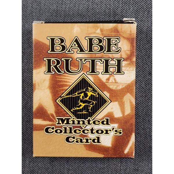 22K Gold Foil Babe Ruth Trading Card In Original Box & With Certificate 
