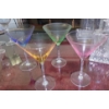 Image 1 : Set Of 4 Colored Martini Glasses - See Pictures
