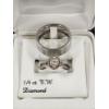 925 Sterling Silver Ring Ft. 1/4 CT Diamond Weighing 2.9 Grams - Size 7 - W/ Stainless Steel Ring