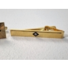 Image 3 : Gold-Tone Cufflinks and Tie Clip with Diamonds - Excellent Condition