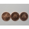 Image 2 : (3) 2025 Heimerle & Meule 1/4 oz .999 Fine Copper Ascension Island Sailing Ship Rounds