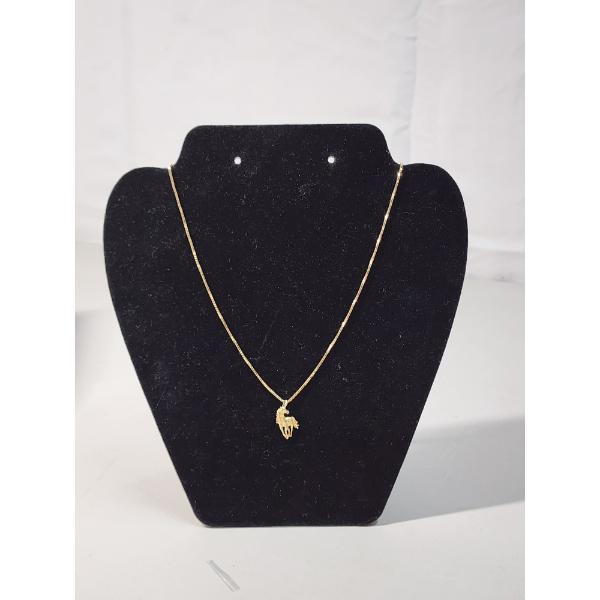 Stunning 14K Gold Necklace with Unicorn Pendant 18in Total Weight 4.6g