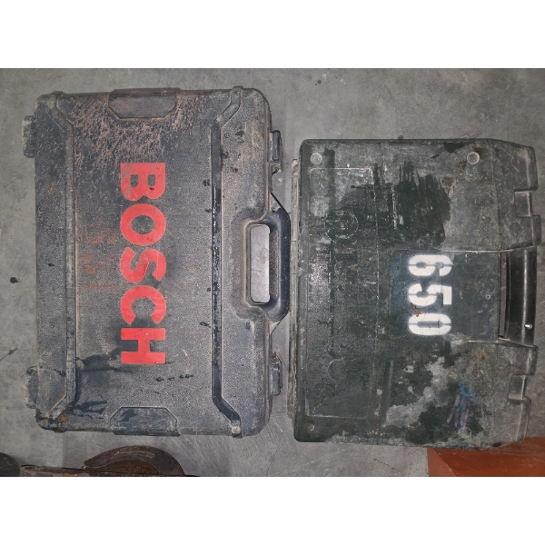Bosch Cordless And Corded Drills With Cases And Charger