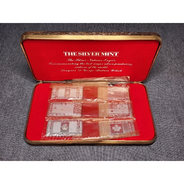 The Silver Mint Silver Nations Ingots - Six 20 Gram Silver Bars - 120 Grams of Silver Altogether 