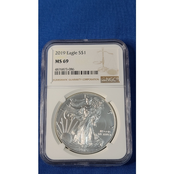 2019 NGC MS 69 1 oz .999 Fine Silver American Eagle