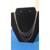 Image 1 : Women's Sterling Silver Layered Necklace With Accents - Total Weight: 13.8g