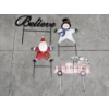 Image 1 : Lot of (4) Outdoor Metal Christmas Holiday Signs/Stakes - See Photos/Description for Sizes
