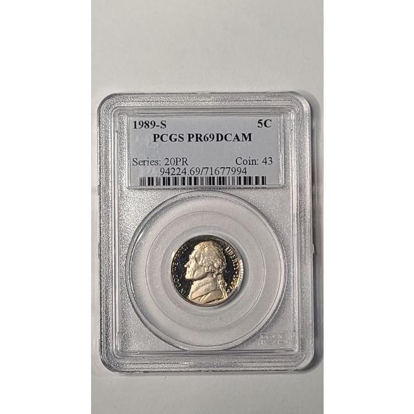PCGS 1989-S PR69 DCAM Jefferson Nickel