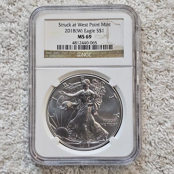 NGC MS69 Graded 2018(W) .999 Fine Silver 1oz. Eagle