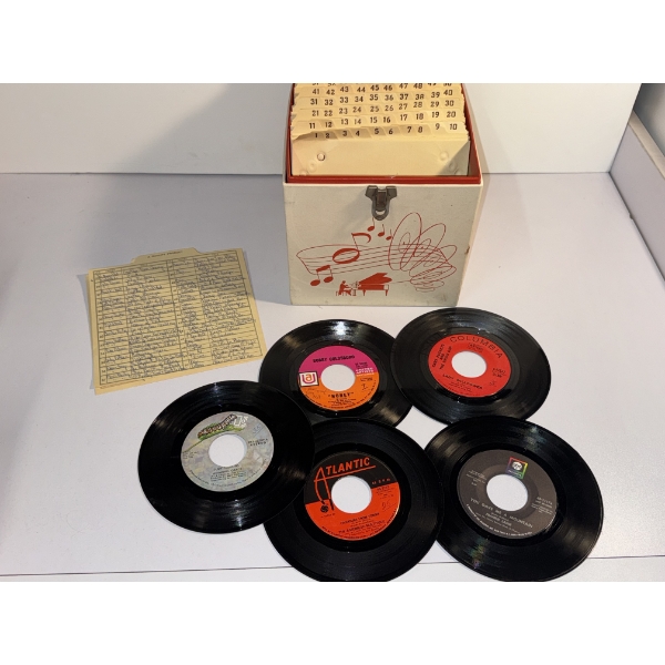 Vintage Platter-Pak Record Storage Case No. 1252 Including Over 50 Assorted Records