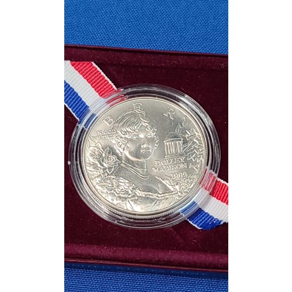 1999-P U.S Mint Dolley Madison Commemorative 90% Silver Dollar 