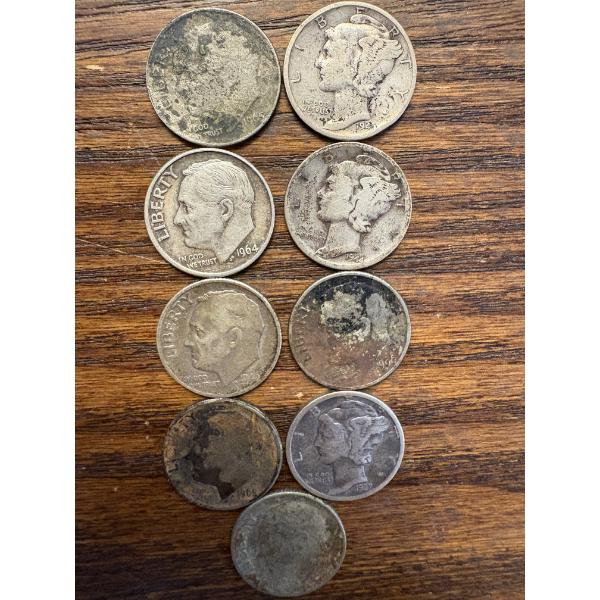90% Silver - Liberty Dimes - FV $0. 90 - Various Years - Features Lady Liberty 