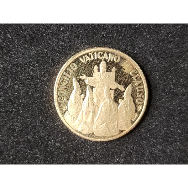 Rare Italian Papal Concilio Vaticano II Clauso 18K Gold Coin Weighing 5 Grams - Marked 750