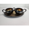 Image 1 : Silver-Played Sugar and Creamer Set with Tray - WM. A Rogers Total Weight: 398.9g