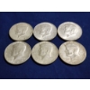 Image 2 : Six Assorted 40% Silver U.S. Kennedy Half Dollars ~ Face Value: $3.00