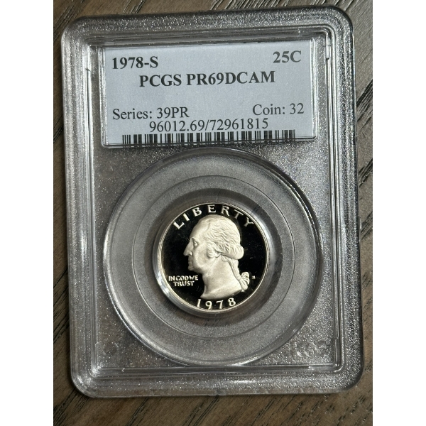 PCGS PR69 DCAM 1978-S Washington Quarter