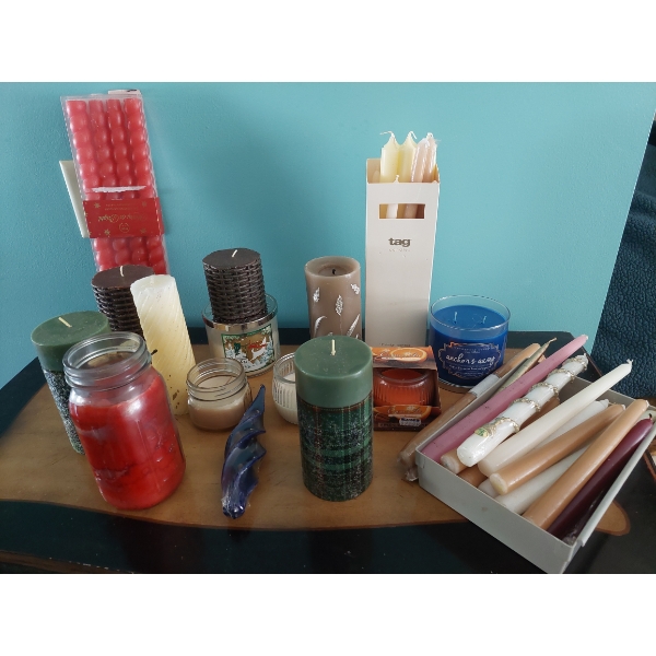 Large Grouping Of Candles As Shown
