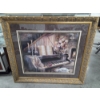 Image 6 : Elegant J Gibson Large 43''x37'' Original Vintage Framed "Sonata By Firelight" Print Excellent Cndt.