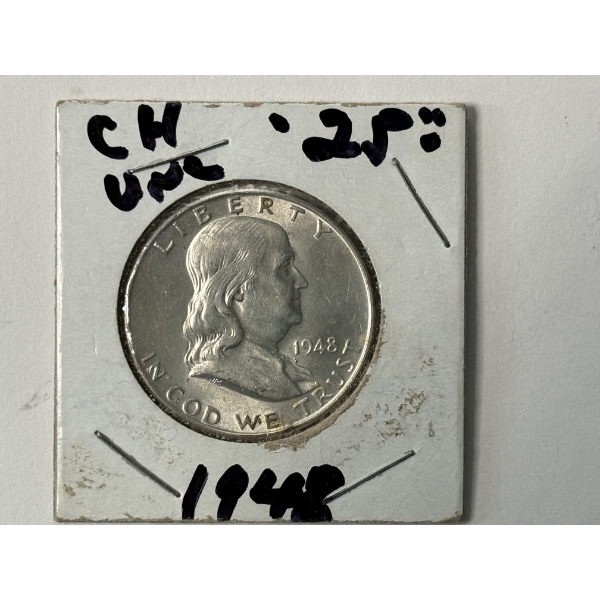 1948 90% Silver Franklin Half Dollar - UNC