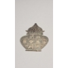 Image 3 : Sterling Silver Hindu Kalash Swastik Design Shape Token - Weight: 5.0g