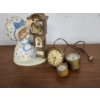 Image 1 : Lot of Vintage Clocks and Grandfather Clock Figurine